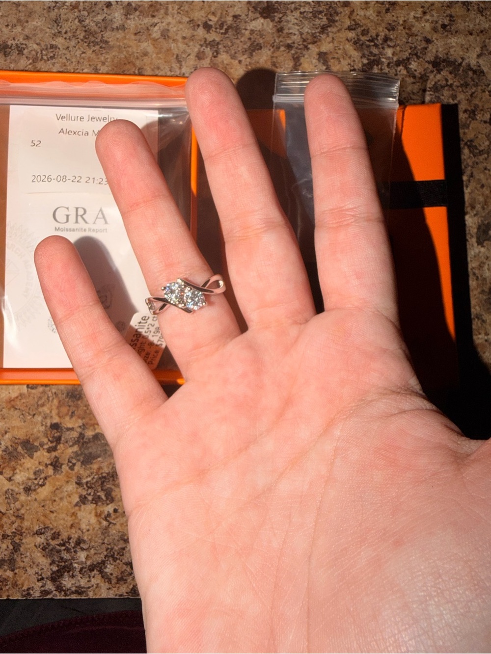 Silver Solitaire Twist Ring Size 8